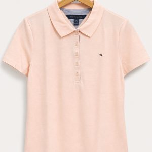 Polo Tommy Hilfiger Heritage rosa claro talla L, vista frontal
