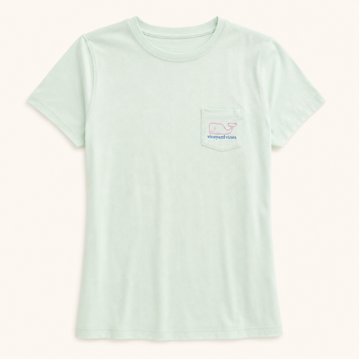 Vineyard Vines Camiseta Verde Menta Pálido – Talla S