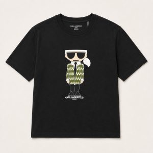 Camiseta Karl Lagerfeld Paris Ikonik negra talla S