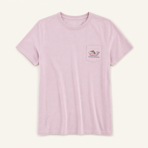 Vineyard Vines Camiseta Summer Mauve Golf Whale – Talla S