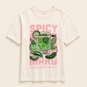 Vineyard Vines Camiseta Blanca Spicy Margarita – Talla S