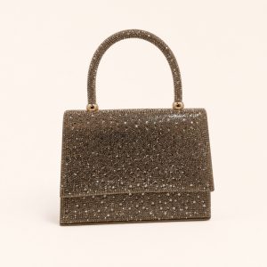 Bolso de fiesta D'Margeaux color champagne con herrajes dorados