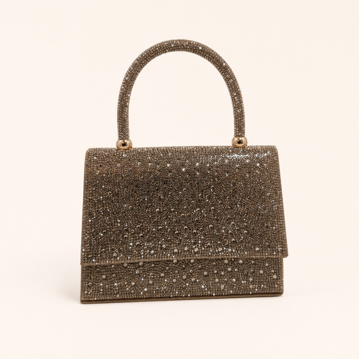 Bolso de fiesta D'Margeaux color champagne con herrajes dorados