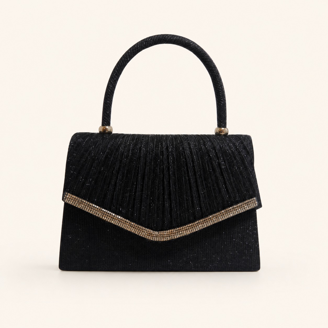 Bolso de fiesta D'Margeaux negro con herrajes dorados