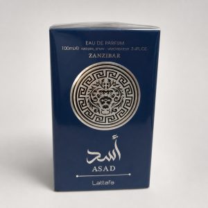 Perfume Lattafa Asad Zanzibar Eau de Parfum, caja azul original