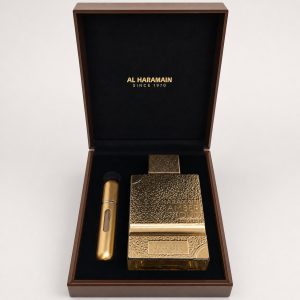 Perfume Al Haramain Amber Oud Gold Edition en estuche