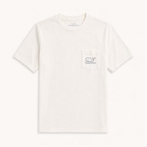 Camiseta blanca Vineyard Vines de manga corta con bolsillo talla XS