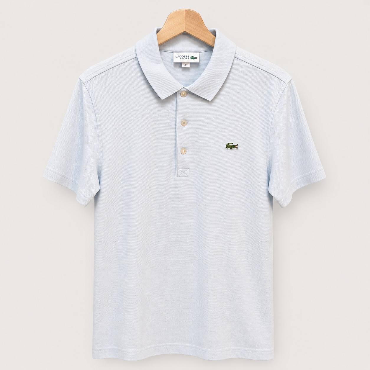 Polo Lacoste Sport azul cielo talla S, vista frontal