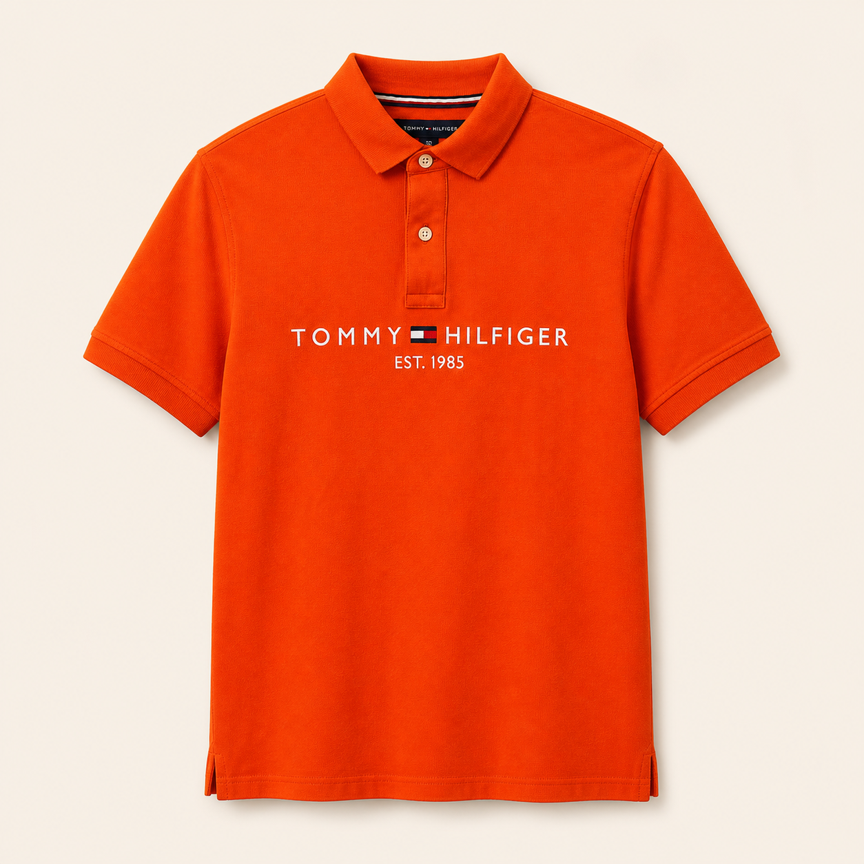 Tommy Hilfiger Camisuéter Regular Fit Naranja – Talla XS