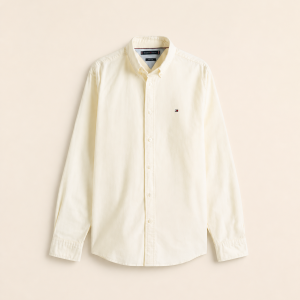 Tommy Hilfiger Heritage Oxford camisa marfil talla XL, vista frontal
