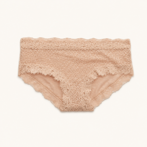 Panty Aerie bikini de encaje beige talla S, vista frontal