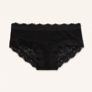 Panty Aerie hipster de encaje negro modelo 7729 talla M, vista frontal