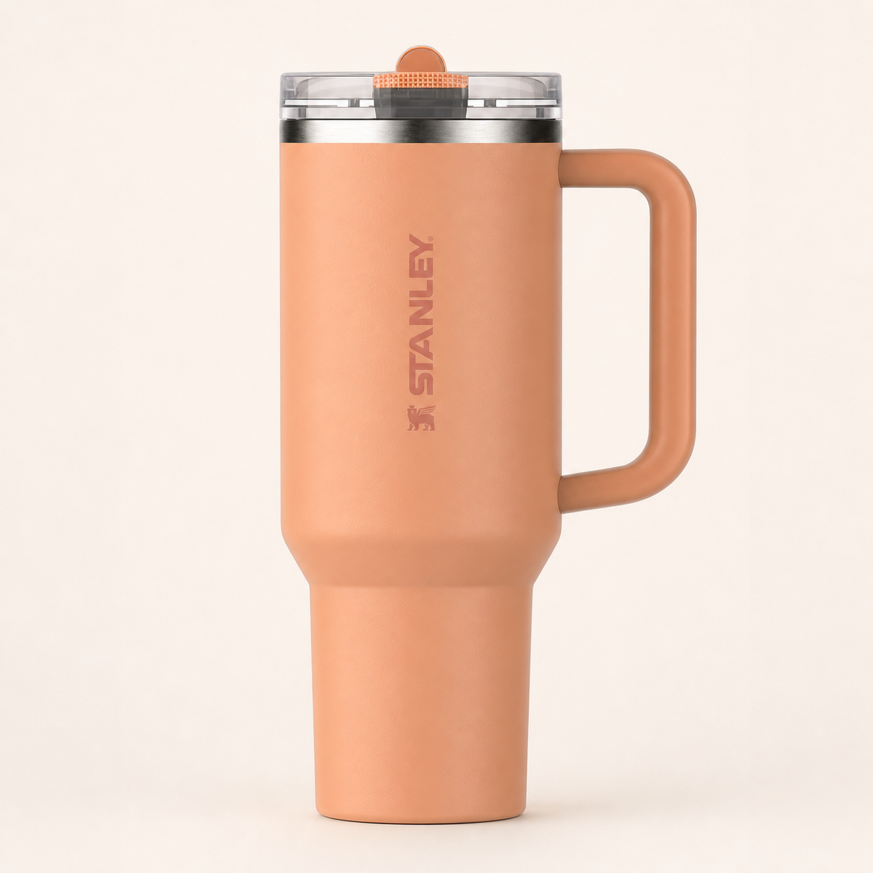 Termo Stanley Quencher ProTour Flip Straw Apricot de 40 oz, vista frontal