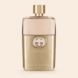 Gucci Guilty Pour Femme eau de parfum frasco dorado y rosa