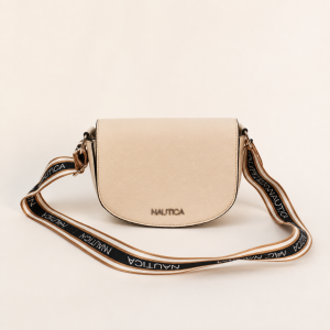Nautica Bolso Pebble Flap Crossbody Hueso
