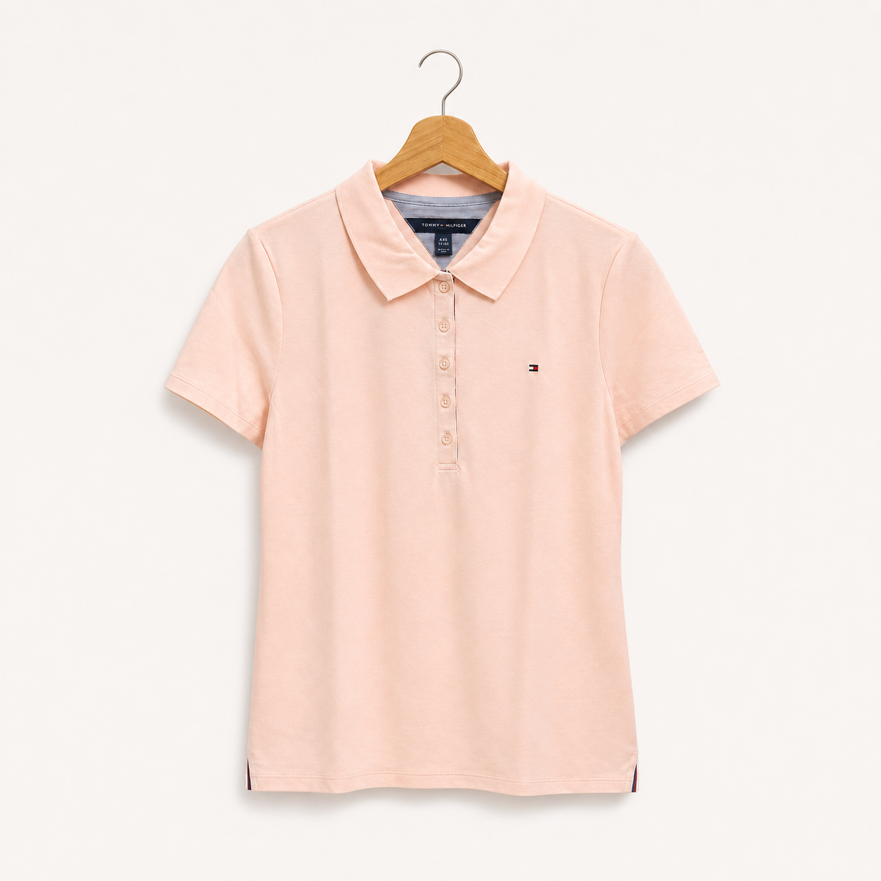 Camisuéter Tommy Hilfiger rosa claro talla L, vista frontal