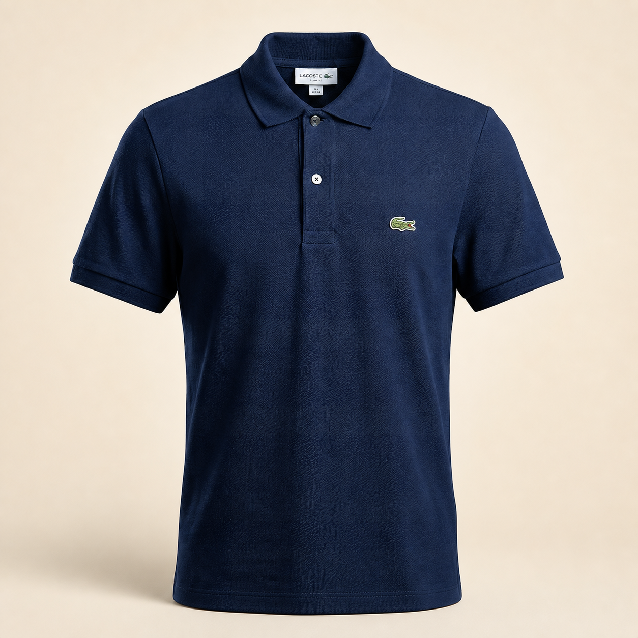 Lacoste polo azul marino clásico de manga corta