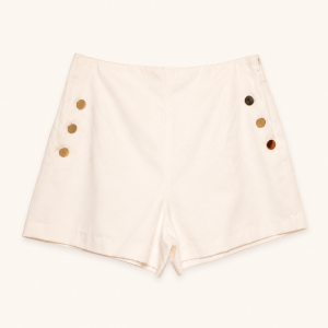 Nautic Art Faldashort Crudo con Botones Dorados – Talla 14
