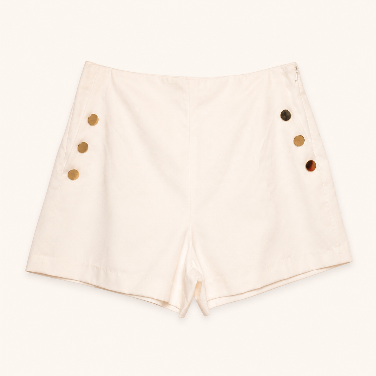 Nautic Art Faldashort Crudo con Botones Dorados – Talla 14