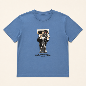Karl Lagerfeld Camiseta Azul Photographer – Talla L