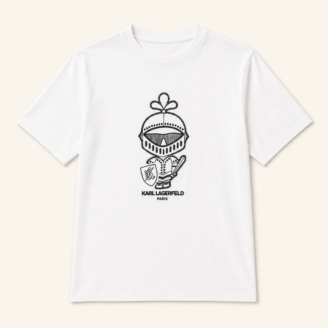 Karl Lagerfeld Camiseta Blanca Guardian – Talla L